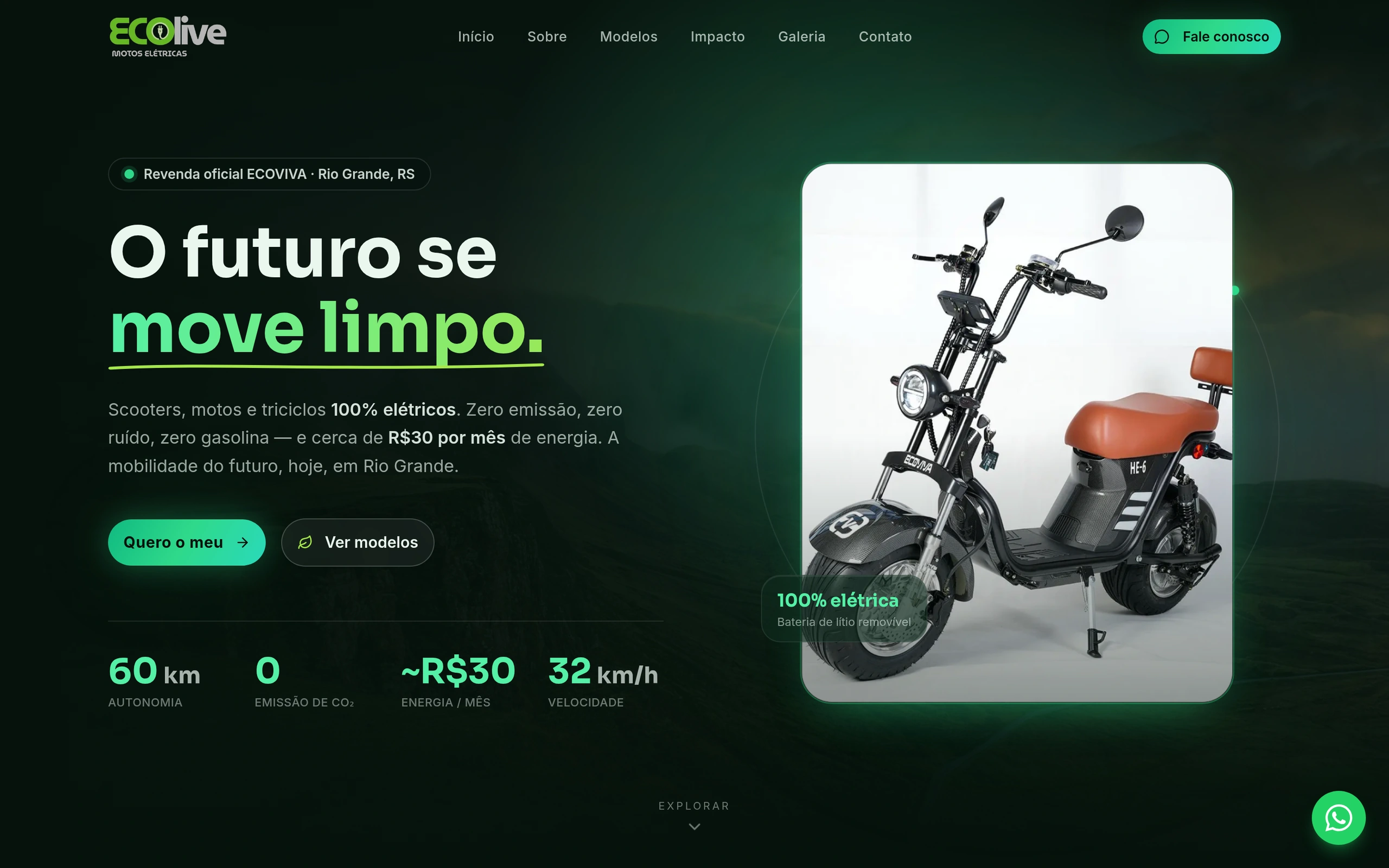 ECOlive RG — Página inicial